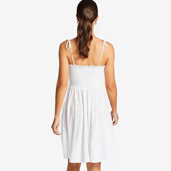 Vitamin A Gigi Mini Dress Size S White Cotton Blend Swim Cover Up Resort Coastal - Picture 6 of 6